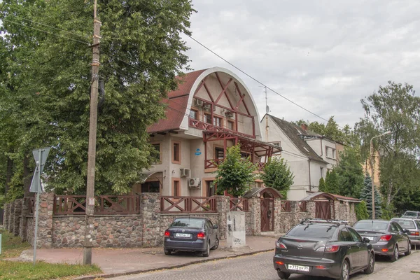 Kaliningrad Russia July 2019 Exterior View Residential Building Upper Lake — Stock Photo, Image