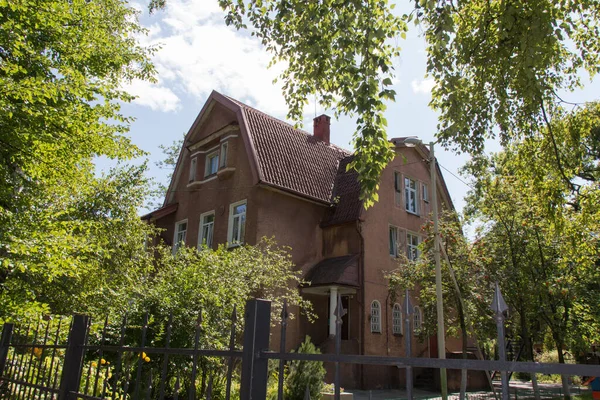 Kaliningrado Rusia Julio 2019 Vista Exterior Antiguo Edificio Distrito Amalienau —  Fotos de Stock