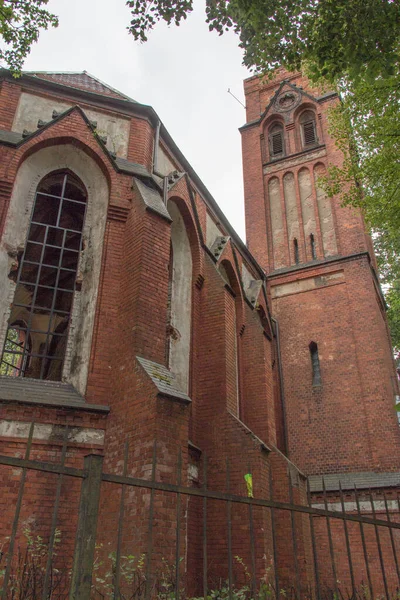 Kaliningrado Rússia Julho 2019 Vista Exterior Igreja Santo Adalberto Distrito — Fotografia de Stock