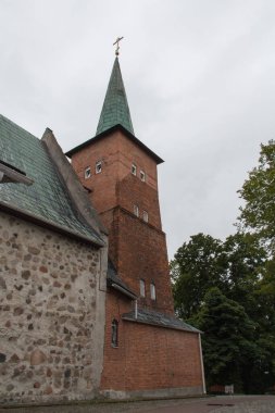 Kaliningrad, Russia - August 01 2019: exterior view Church of Saint Nicholas Orthodox Convent in Juditten on August 01 2019 in Kaliningrad, Russia.