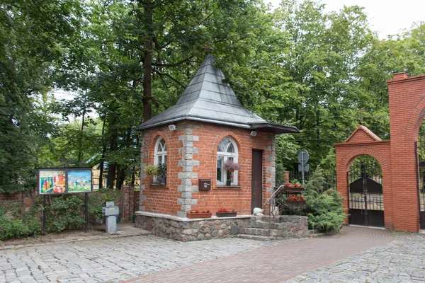 Kaliningrad Russia August 2019 View Entrance Gate Church Saint Nicholas — Stock Photo, Image