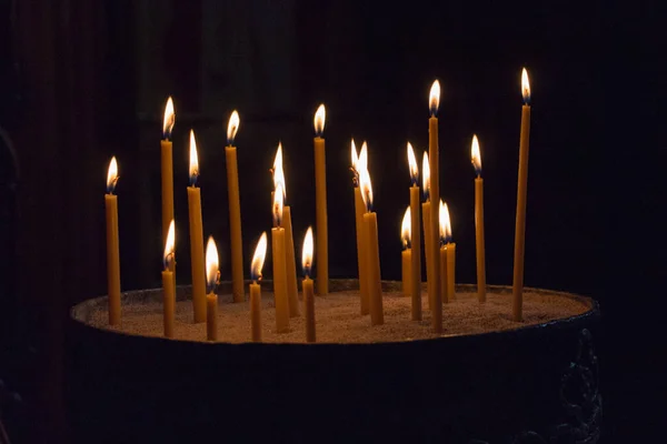 Close View Lighted Candles — Stock Photo, Image