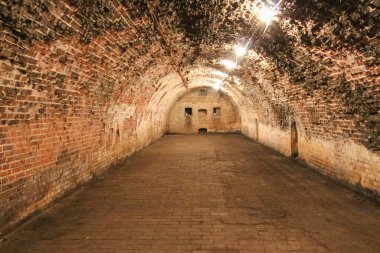 Kaliningrad, Russia - August 02 2019: interior view of fort Donhoff on August 02 2019 in Kaliningrad, Russia.