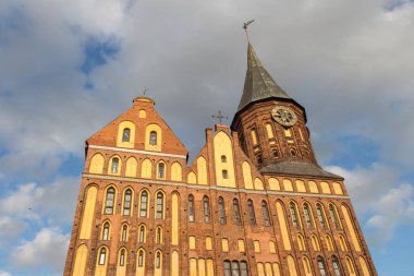 Kaliningrad, Russia - August 02 2019: exterior view of Konigsberg Cathedral on August 02 2019 in Kaliningrad, Russia.
