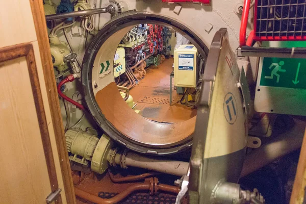 Kaliningrado Rusia Agosto 2019 Vista Interior Del Submarino 413 Museo — Foto de Stock