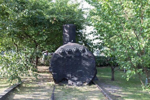Kaliningrad Russia August 2019 View Old Steam Locomotive Boiler World — Fotografia de Stock