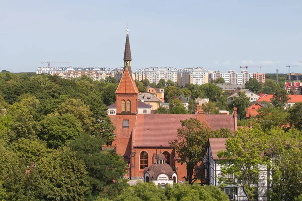 Zelenogradsk Rusia Agosto 2019 Vista Aérea Ciudad Desde Torre Agua — Foto de Stock