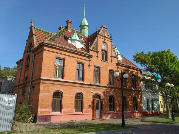 Zelenogradsk Rosja Sierpnia 2019 Widok Fasadę Starego Budynku Sierpnia 2019 — Zdjęcie stockowe