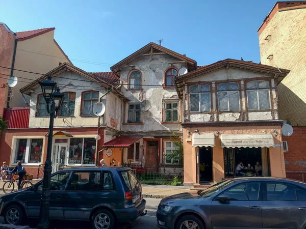 Zelenogradsk Rusya Ağustos 2019 Kurortny Prospekt Savaş Öncesi Bir Binanın — Stok fotoğraf