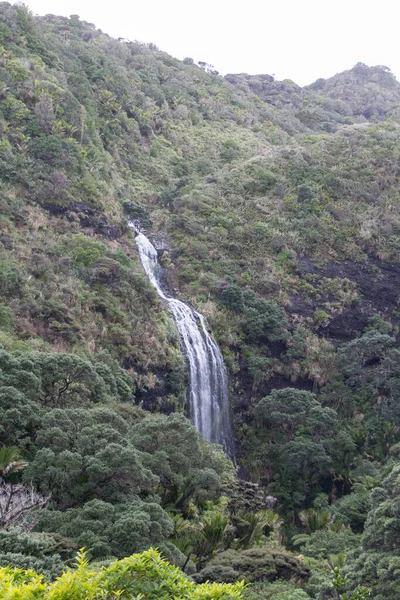 Pohled Karekare Vodopád Waitakere Ranges Regional Park New Zélanad — Stock fotografie