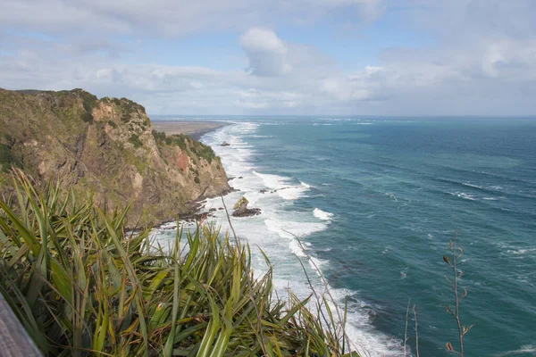 Aerial View Small Rocky Outcrop Mercer Bay West Coast New — Stock Photo, Image