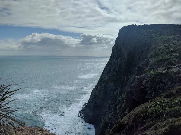 Luchtfoto Met Klif Oceaan Horizon Lijn Van West Coast North — Stockfoto