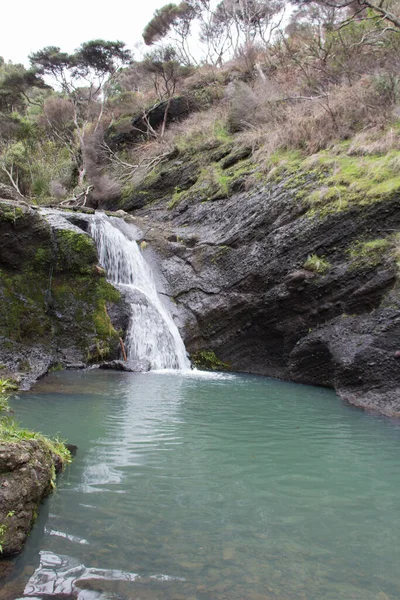 Het Uitzicht Wainamu Waitohi Watervallen Nieuw Zeeland — Stockfoto