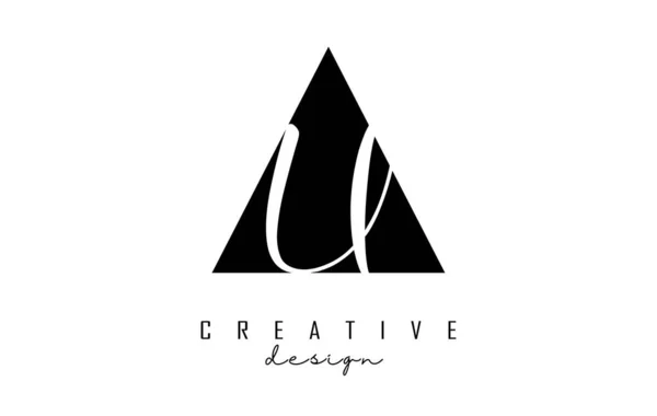 Lettres Logo Design Minimaliste Lettres Abstraites Avec Typographie Géométrique Manuscrite — Image vectorielle
