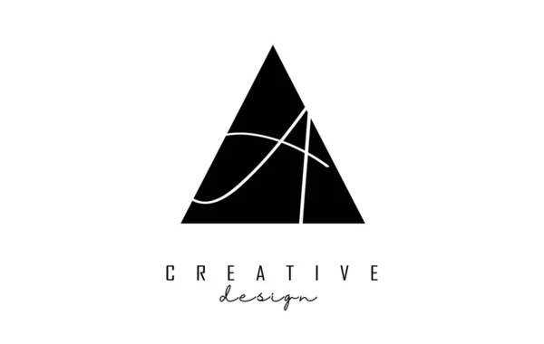Lettres Logo Design Minimaliste Résumé Lettre Avec Typographie Géométrique Manuscrite — Image vectorielle