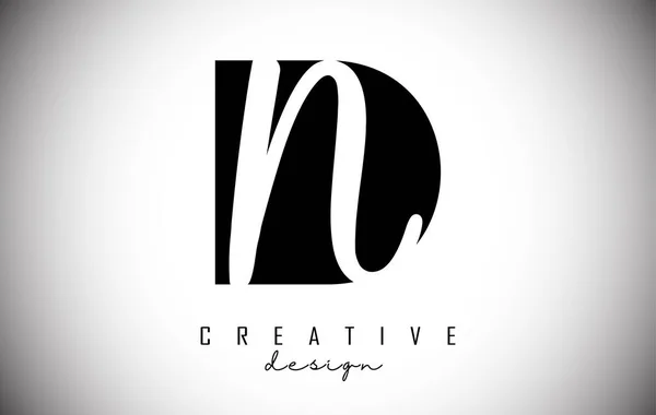 Lettres Logo Design Minimaliste Lettres Avec Typographie Géométrique Manuscrite — Image vectorielle