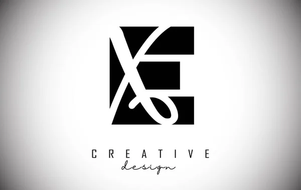 Letters Logo Met Een Minimalistisch Design Letters Met Geometrische Handgeschreven — Stockvector