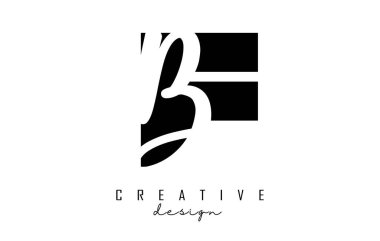 Minimalist dizaynlı FB logosu. Geometrik ve el yazısıyla yazılmış F ve B harfleri.