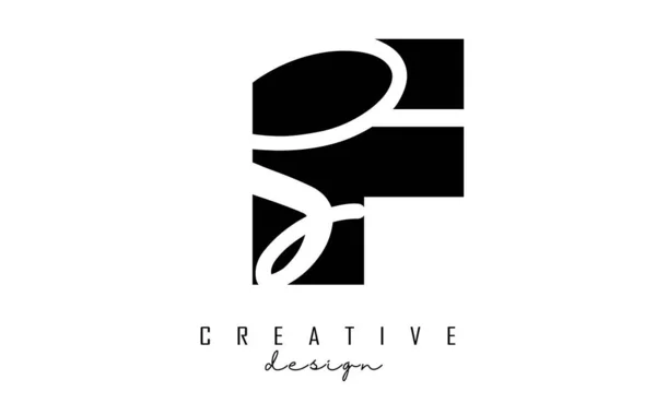 Listy Logo Minimalistycznym Wzornictwie Litery Geometryczną Odręczną Typografią — Wektor stockowy