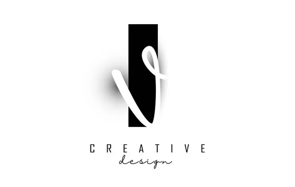 Letters Logo Met Een Minimalistisch Design Letters Met Geometrische Handgeschreven — Stockvector