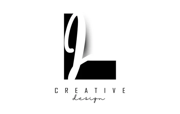 Letras Logo Con Diseño Minimalista Letras Con Tipografía Geométrica Manuscrita — Vector de stock
