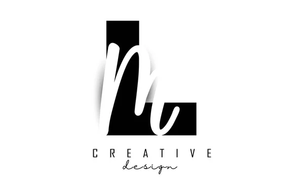 Letras Logotipo Con Diseño Minimalista Letras Con Tipografía Geométrica Manuscrita — Vector de stock
