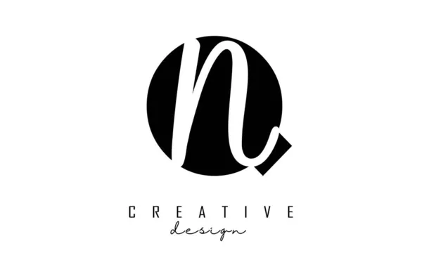 Brieven Logo Met Een Minimalistisch Design Letters Met Geometrische Handgeschreven — Stockvector