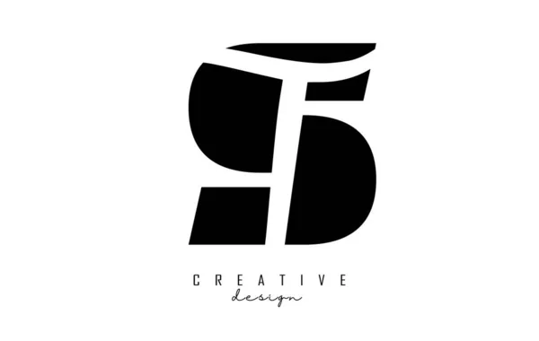 Písmena Logo Minimalistickým Designem Písmena Geometrickou Ručně Psanou Typografií — Stockový vektor