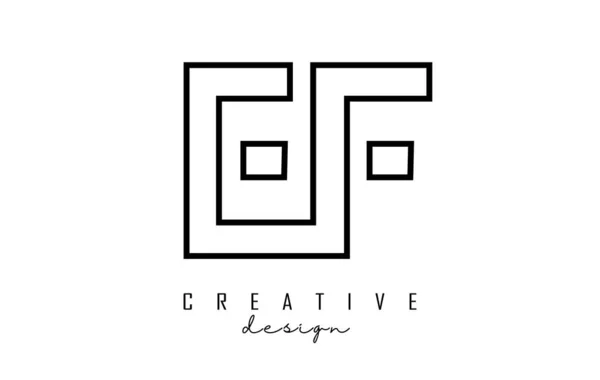 Outline Letters Logo Met Een Minimalistisch Design Geometrische Letterlogo — Stockvector