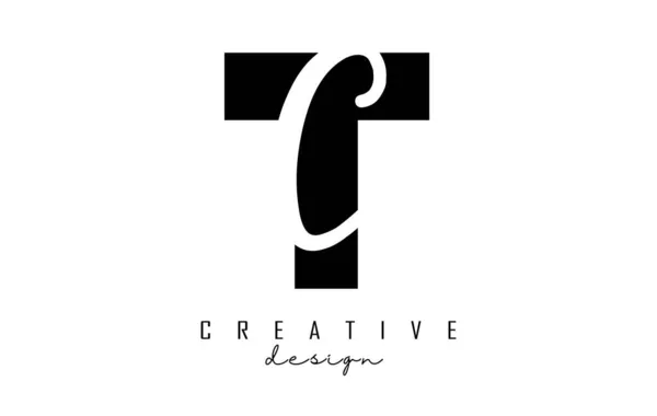 Letters Logo Met Een Minimalistisch Design Letters Met Geometrische Handgeschreven — Stockvector