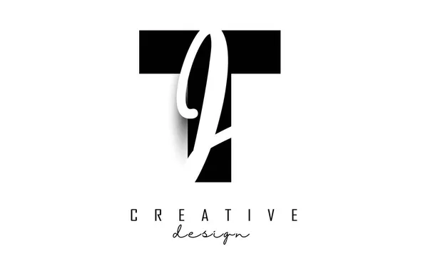 Brieven Logo Met Een Minimalistisch Design Letters Met Geometrische Handgeschreven — Stockvector