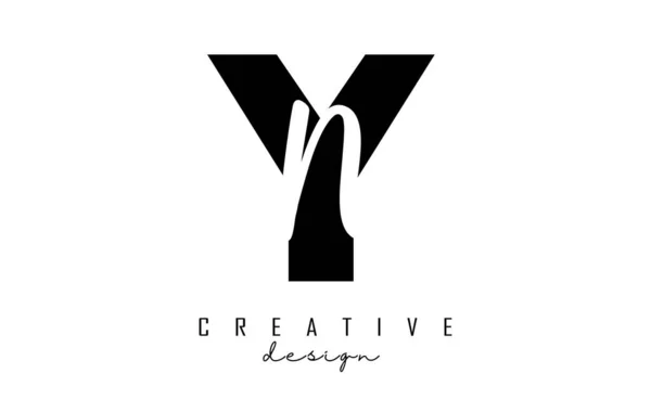 Letters Logo Minimalist Design Letters Geometric Handwritten Typography Creative Vector — Stock Vector