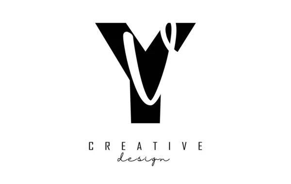Písmena Logo Minimalistickým Designem Písmena Geometrickou Ručně Psanou Typografií Kreativní — Stockový vektor