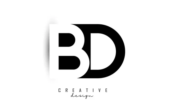 Lettres Logo Avec Design Espace Négatif Noir Blanc Lettres Avec — Image vectorielle