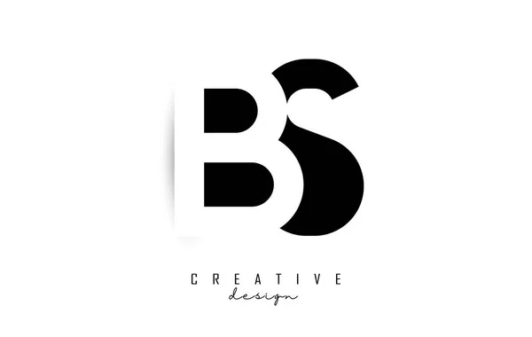 Písmena Logo Černobílým Negativním Prostorovým Designem Písmena Geometrickou Typografií — Stockový vektor