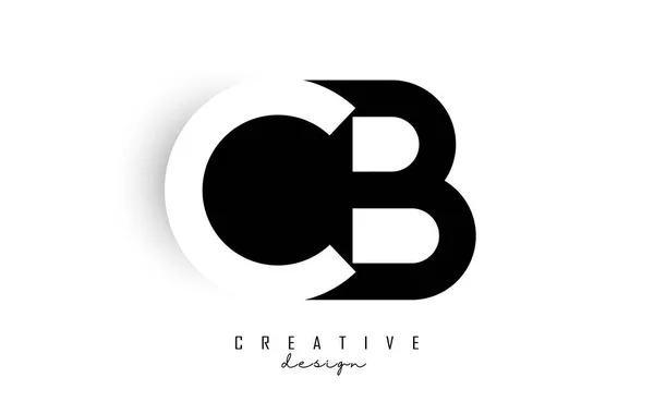 Letras Logo Con Diseño Espacio Negativo Blanco Negro Letras Con — Vector de stock