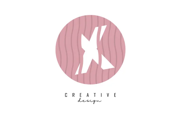Letter Logo Design Pink Pattern Background Circle Creative Vector Illustration —  Vetores de Stock