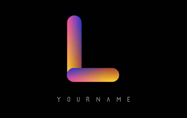 Letter Logo Rainbow Gradient Effect Creative Vector Illustration Vibrant Gradient — Vettoriale Stock