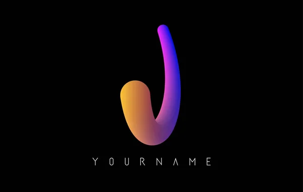 Letter Logo Rainbow Gradient Effect Creative Vector Illustration Vibrant Gradient — 스톡 벡터