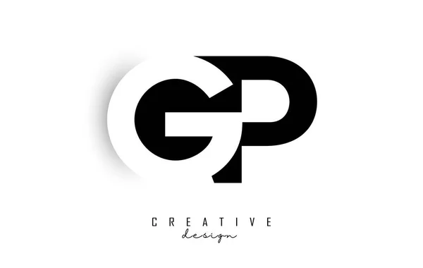 Графічні Літери Логотип Негативним Дизайном Простору Літера Геометричною Типографією — стоковий вектор