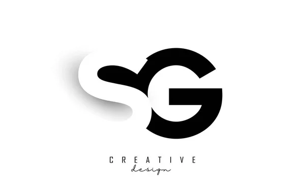 Літери Логотип Негативним Дизайном Простору Тіні Літера Геометричною Типографією Креативна — стоковий вектор