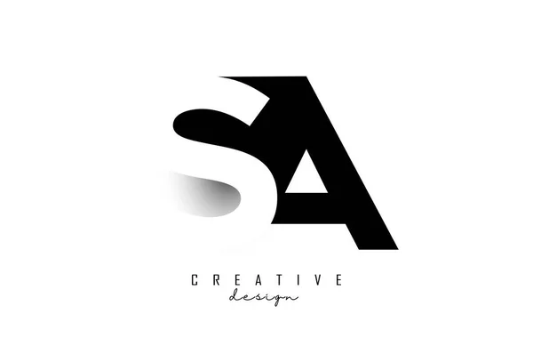 Літери Логотип Негативним Дизайном Простору Тіні Літера Геометричною Типографією Креативна — стоковий вектор
