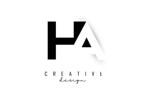 Cartas Logotipo Com Design Espaço Negativo Ilustração Vetorial Com Tipografia — Vetor de Stock