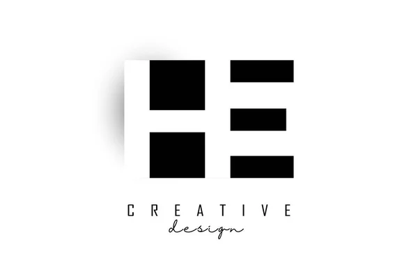 Litery Logo Negatywnym Projektem Przestrzeni Ilustracja Wektora Typografią Geometryczną — Wektor stockowy