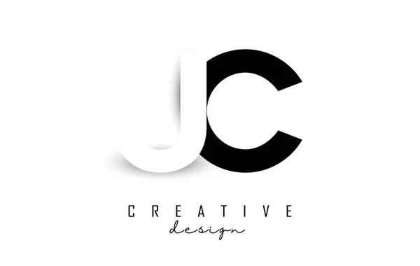 Logo Lettere Con Design Dello Spazio Negativo Illustrazione Vettoriale Con — Vettoriale Stock