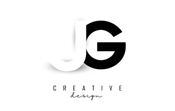 Logo Lettere Con Design Dello Spazio Negativo Illustrazione Vettoriale Con — Vettoriale Stock