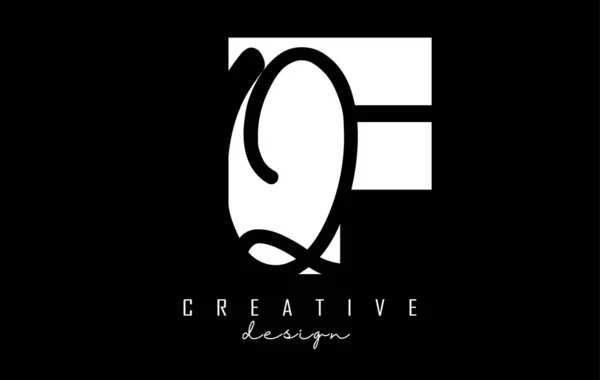 Logo Letters Noir Blanc Avec Espace Négatif Lettres Avec Typographie — Image vectorielle