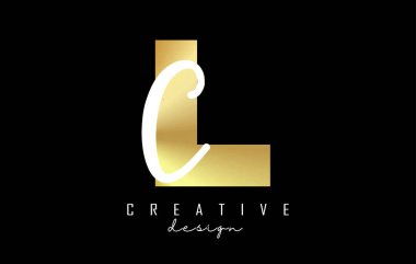 Minimalist dizaynlı LC logosu. Geometrik ve el yazısıyla yazılmış L ve C harfleri.