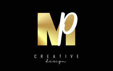 Minimalist tasarımı olan Altın Harfler milletvekili logosu. Geometrik ve el yazısıyla yazılmış M ve P harfleri.