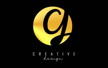 Minimalist tasarımlı Altın Harfler OG logosu. Geometrik ve el yazısıyla yazılmış O ve G harfleri.